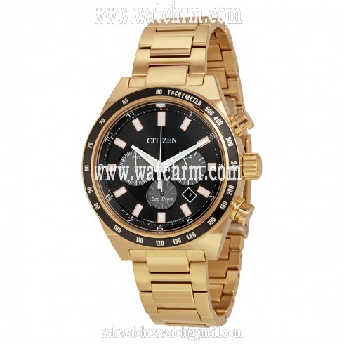 Citizen Sport Chronograph Eco-Drive Black Dial Men's Watch CA4203-54E