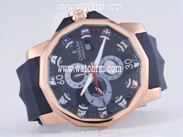 Corum Admirals Cup 277.931.06/0371 AN12 Rose Gold Bezel Automatic Watch