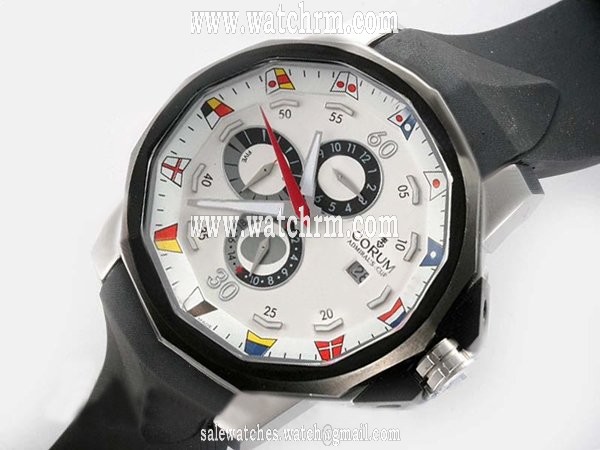 Corum Admirals Cup 277.931.06/0371 White Dial Round Automatic Watch