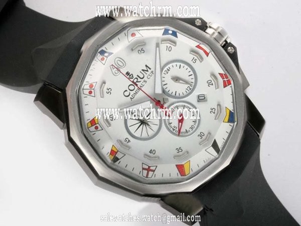 Corum Admirals Cup 753.691.20/F371 AA92 Stainless Steel Bezel Mens Stainless Steel Case Watch