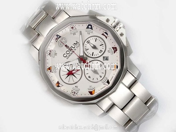 Corum Admirals Cup 753.691.20/V701 AA92 Round White Dial Automatic Watch
