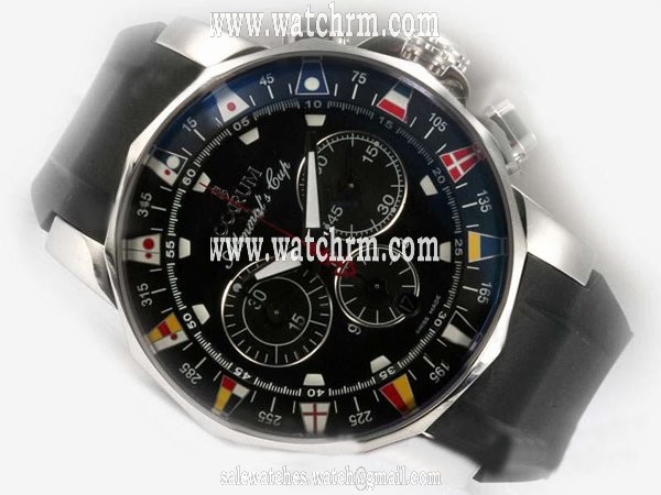 Corum Admirals Cup 985.631.20 Stainless Steel Bezel Black Dial Watch