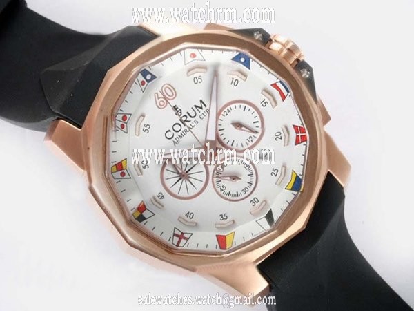 Corum Admirals Cup 986.694.55/0371 CG12 Mens Black Rubber Strap Watch