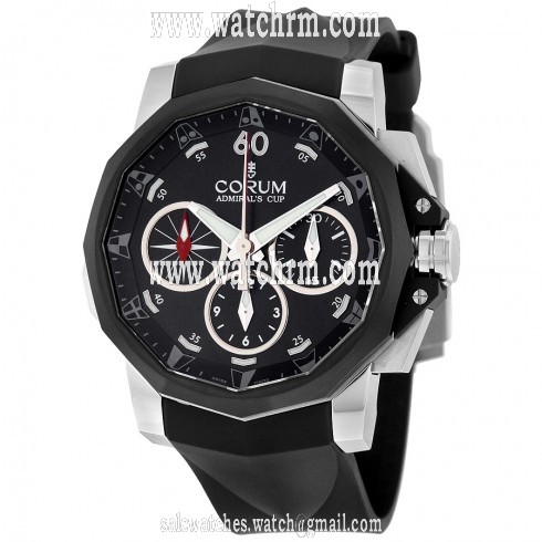 Corum Admirals Cup Black Dial Chronograph Men's Automatic Watch A98602935