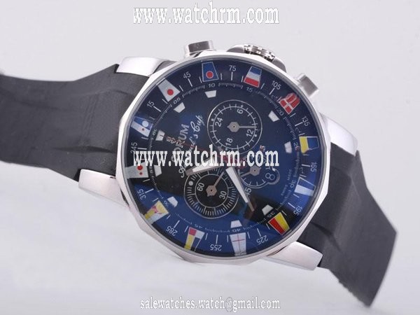 Corum Admirals Cup Steel Quartz Chronograph Stainless Steel Bezel Mens Watch