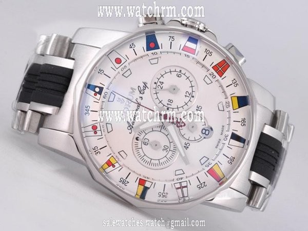 Corum Admirals Cup Steel Silver Stainless Steel Strap Mens 44mm Watch