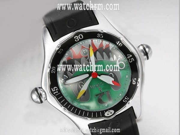 Corum Bubble 82.180.20 Multicolor Dial Black Rubber Strap Watch