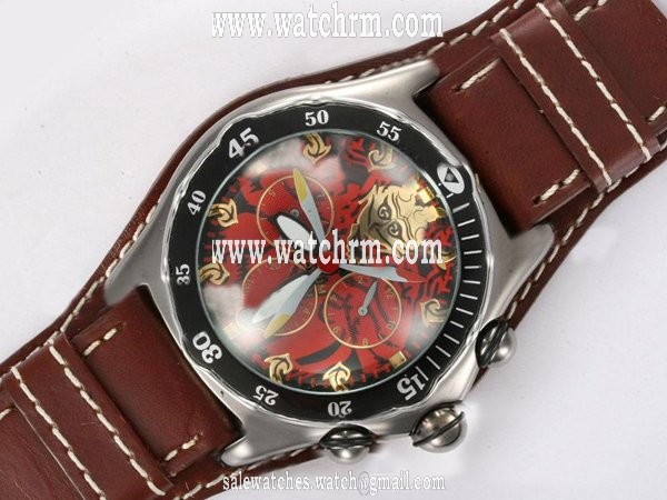 Corum Bubble IDNO19828 Brown Crocodile Leather Strap Womens Watch