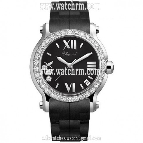 Chopard Happy Sport II Round Diamond Ladies Watch 278475-3017