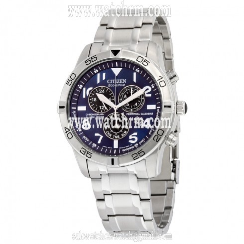 Open Box - Citizen Perpetual Calendar Eco-Drive Chronograph Blue Dial Men's Watch BL5470-57L