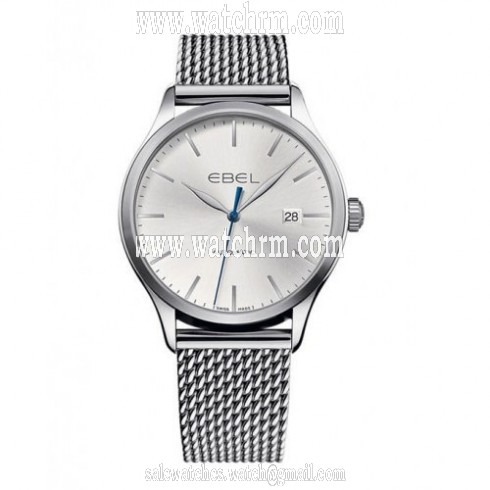 Ebel 100 Classic Steel Case Silver Dial Automatic Men's Watch 1216148