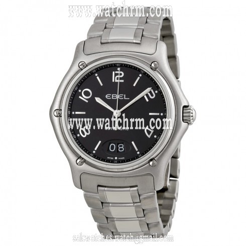 Ebel 1911 Automatic Black Dial Stainless Steel Bracelet Men's Watch 9125250-15567
