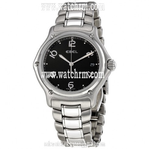 Ebel 1911 Black Dial Stainless Steel Men's Watch 9187241-15665P