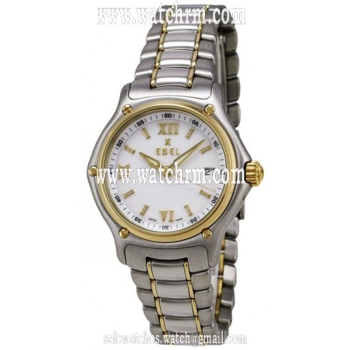 Ebel 1911 White Dial Two Tone Ladies Watch 1087221-0465P