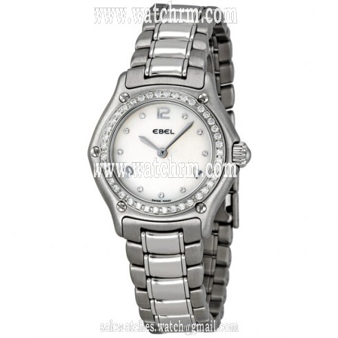 Ebel 1911 White Mother of Pearl Dial Stainless Steel Ladies Watch 9090214-19865P
