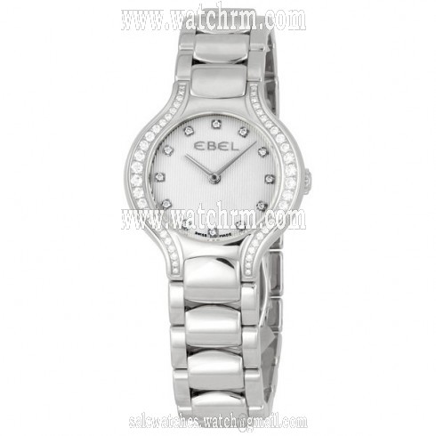 Ebel Beluga Silver Diamond Dial Stainless Steel Ladies Watch 1215857