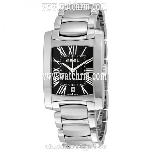 Ebel Brasilia Black Dial Stainless Steel Men's Watch 1215615