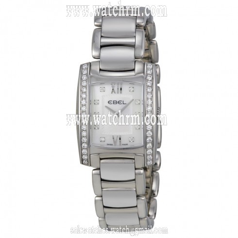 Ebel Brasilia Mini White Mother of Pearl Diamond Dial Ladies Watch 1215607