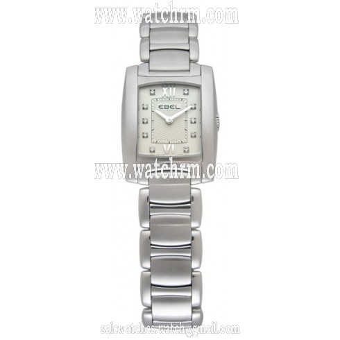 Ebel Brasilia Silver Dial Diamond Ladies Watch 1215604