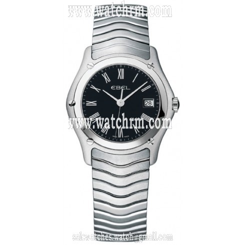 Ebel Classic Black Dial Stainless Steel Ladies Watch 9257F21-5125