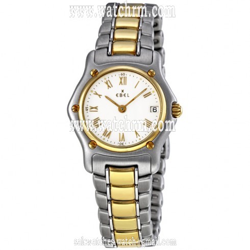 Ebel Classic Lady White Dial Steel and 18K Yellow Gold Ladies Watch 1088901/0260C