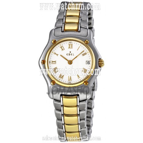 Ebel Classic Lady White Dial Steel and Gold Bracelet Ladies Watch 1088901