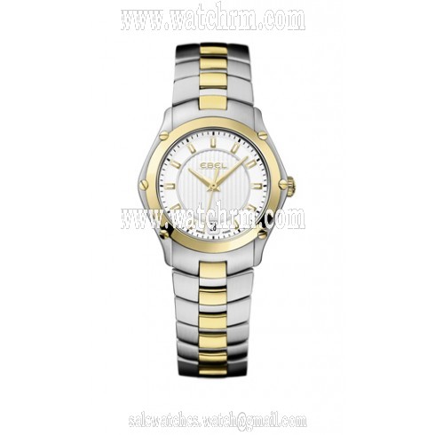 Ebel Classic Sport Silver Dial 18Kt Yellow Gold and Steel Ladies Watch 1216028