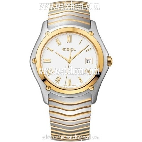 Ebel Classic White Dial Stainless Steel and Gold Bracelet Men's Watch 1255F51-0225