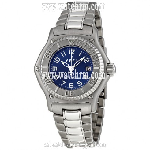 Ebel Discovery Blue Dial Automatic Stainless Steel Ladies Watch 9172321/4665P