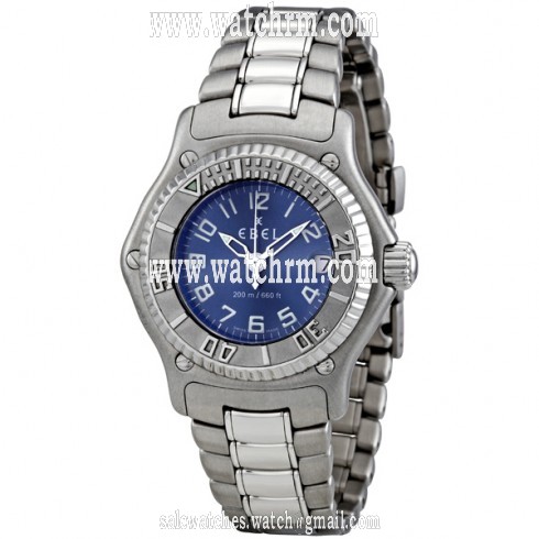 Ebel Discovery Blue Dial Stainless Steel Ladies Watch 9087321/4665P