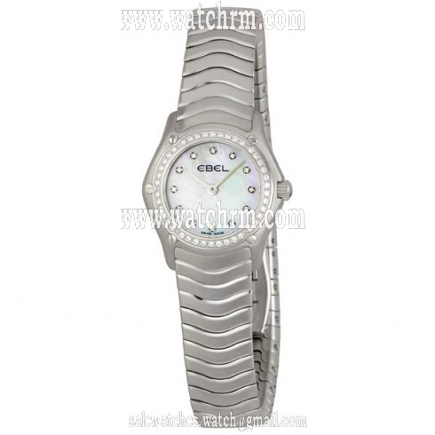 Ebel Ladies Classic Mini White Mother of Pearl Diamond Dial Ladies Watch 1215259