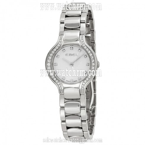 Ebel New Beluga Mini Silver Dial Stainless Steel Bracelet Ladies Watch 1215868