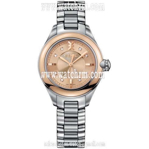 Ebel Onde Champage Diamond Dial Stainless Steel Ladies Watch 1216095