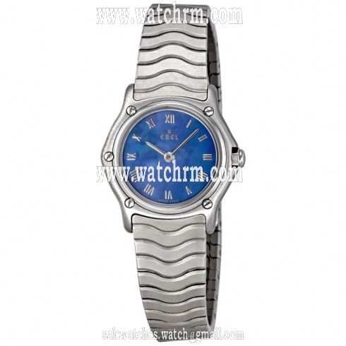 Ebel Sport Classic Grey Mother of Pearl Steel Ladies Watch 9157111-9325