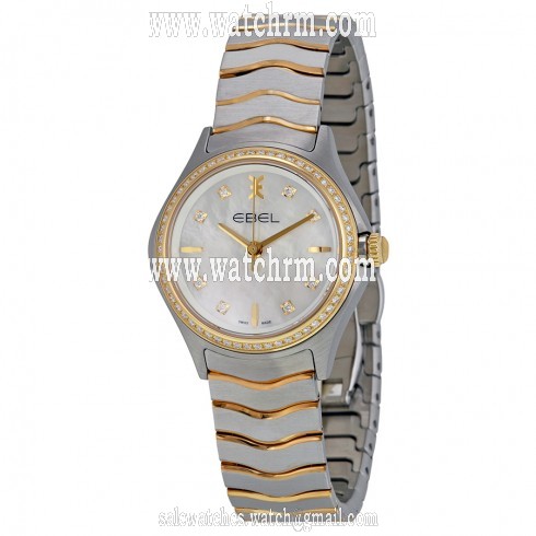 Ebel Wave Mother of Pearl Diamond Two Tone Ladies Watch 1216198