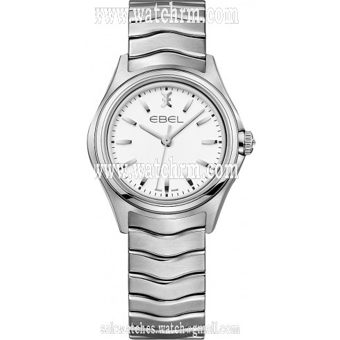 Ebel Wave White Dial Ladies Quartz Watch 1216192