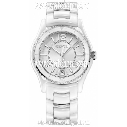 Ebel X-1 Silver Dial White Ceramic and Steel Ladies Watch 1216129