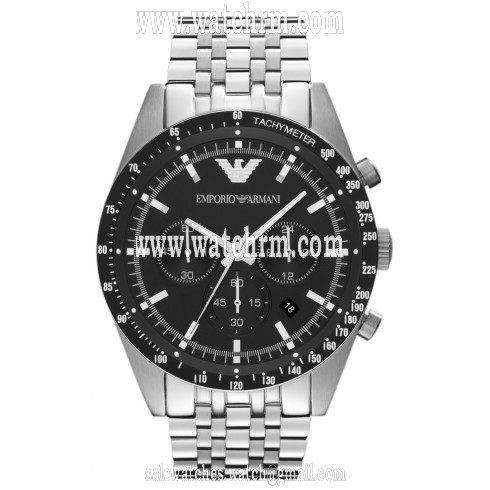 Emperio Armani Sportivo Black Dial Stainless Steel Quartz Men's Watch AR5988