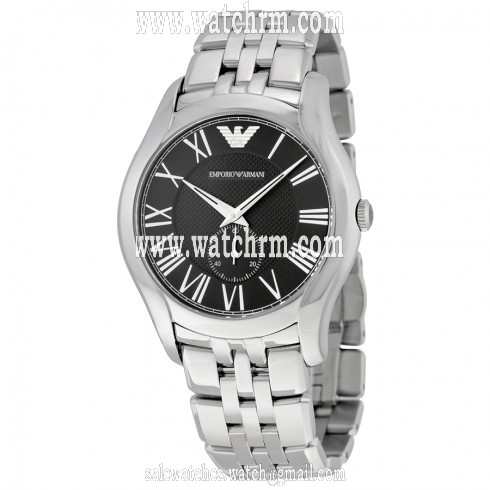 Emporio Armani Black Dial Stainless Steel Bracelet Men's Watch AR1706