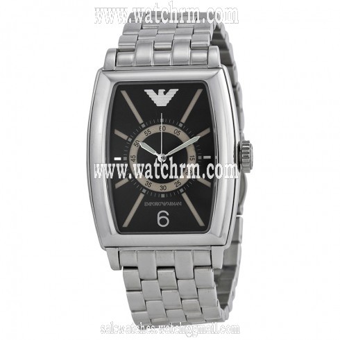 Emporio Armani Black Dial Stainless Steel Men's Watch AR0919