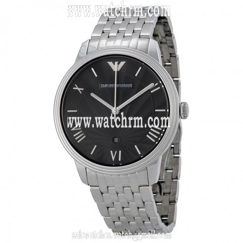 Emporio Armani Black Dial Stainless Steel Men's Watch AR1614