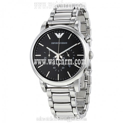 Emporio Armani Classic Black Dial Stainless Steel Chronograph Men's Watch AR1894