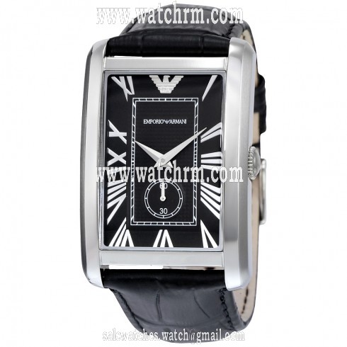 Emporio Armani Classic Black Dial Stainless Steel Quartz Men's Watch AR1604
