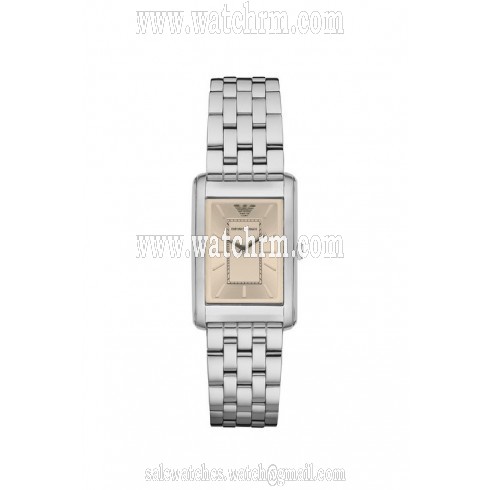 Emporio Armani Classic Champagne Dial Stainless Steek Quartz Ladies Watch AR1903