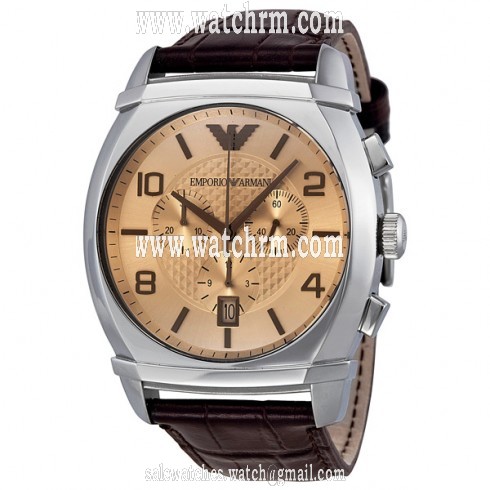 Emporio Armani Classic Chronograph Amber Dial Men's Watch AR0348