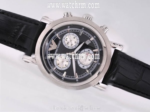Emporio Armani Classic Mens AR2432 43mm Automatic Black Dial Watch