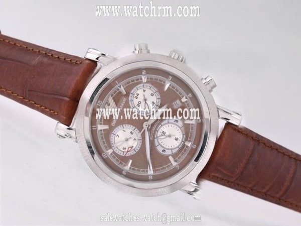 Emporio Armani Classic Mens AR2432 Automatic Stainless Steel Bezel Brown Dial Watch