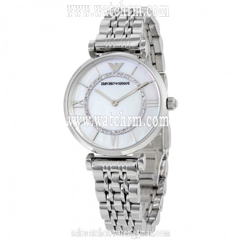 Emporio Armani Classic Mother Of Pearl Dial Stainless Steel Ladies Watch AR1908