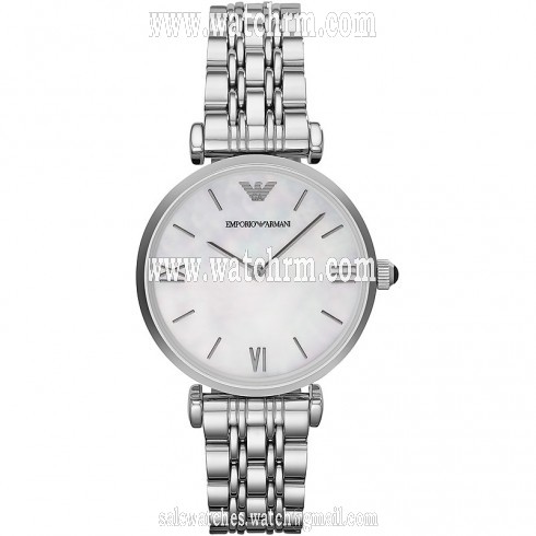 Emporio Armani Classic Mother Of Pearl Dial Stainless Steel Quartz Men's Watch AR1682