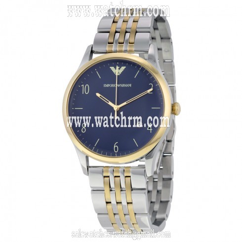 Emporio Armani Classic Navy Dial Two-tone Men's Watch AR1868